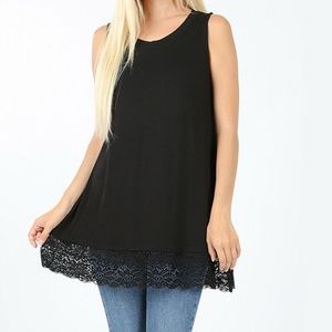 Zenana Premium Womens Top Sleeveless Black Rayon